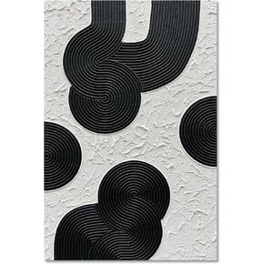 NANKAI Art Hand Painted Black and Gold Texture Minimalist Oil Painting 24x48 inch Home Wall Deco Art Painting