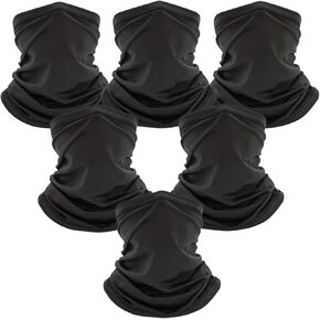 6 Pack Neck Gaiter for Men Women Breathable Outdoor Face Mask Cover Headwear for Hiking Running Cycling and Fishing