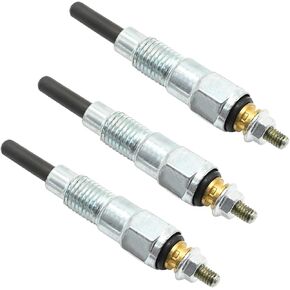3Pcs Glow Plugs, Replacement for Kubota Engine D600 D750 D850 D950 Replacement for Kubota Compact Tractors B7100 B7100HST-DT B7100HST-E, Replaces 15261-65510