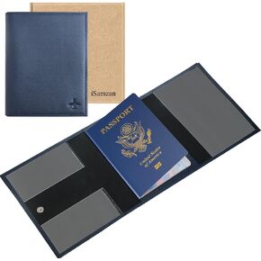 Pilot Wallet Passport Holder - Leather Pilot Passport Wallet Accessories Black (Black)