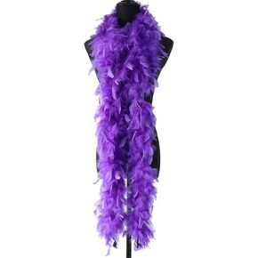 2m Colorful Feather Boa Fancy Dress Feather Boa Party Fluffy Boa Craft Turkey Feather Boa Halloween Christmas Birthday Boa for Women Girls Dark Purple