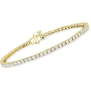 Ross-Simons 3.00 ct. t.w. Lab-Grown Diamond Tennis Bracelet in 18kt Gold Over Sterling