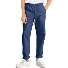 Haloumoning Boys School Uniform Chino Pants Kids Havel Laction Pant