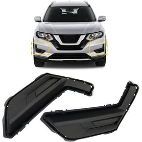 1 Pair Front Bumper Fog Light Cover for Nissan Rogue 2017-2020 Replaces 622576FL0A, NI1038148, 622576FL0A, NI1039148