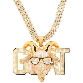 TrophySmack GOAT Blinged-Out Gold Pendant