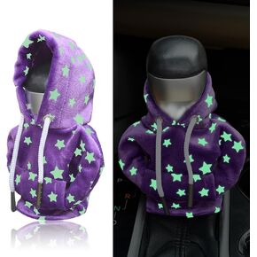 غطاء هوديي Shift Gear ، Universal Shift Knob Hoodie لعملية شيفتر السيارات ، إكسسوارات التزيين الداخلية للسيارات ، أدوات طيبة للسيارات ، الأرجواني ، الأرجواني
