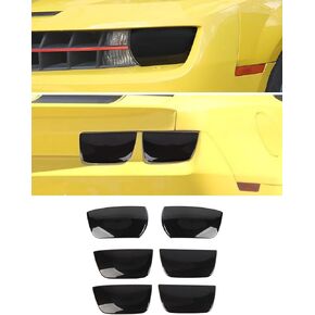 Smoked Black Tail Light Lamp Cover Guard Trim Decoration Compatible with Chevrolet Chevy Camaro 2010-2013 Exterior Accessories