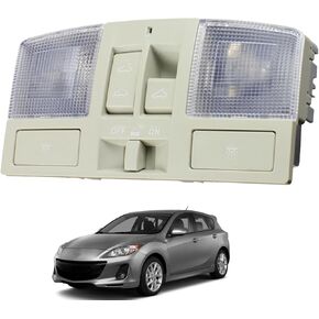 BBM669970B75 Overhead Console w/Dome Map Light & Sunroof Switch for Interior Roof Compatible with 2010-2013 Mazda 3 Ceiling Map Reading Light Accessories Parts Replaces BBM6-69-970B-75