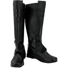 Anakin Skywalker Boots البالغين الرجال يجبرون الفارس Anakin Cosplay Black Boots Shoes Alexeen