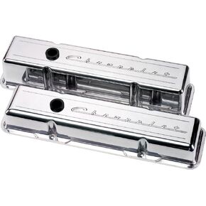 Billet Specialties 95123 Script Short Valve Cover for Small Block Chevy