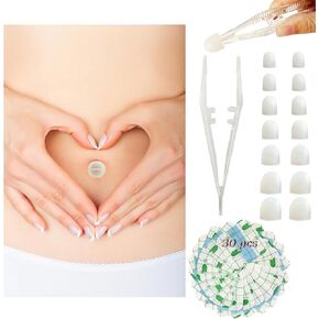 Patented 14PCS Belly Button Plug Post Tummy Tuck & Liposuction Recovery Shaper, Soft and Comfortable Belly Button Retainer