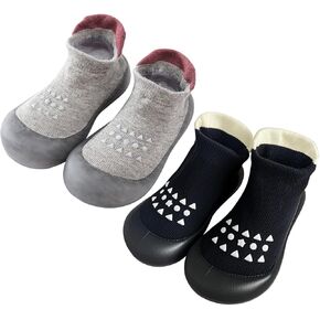 2 أزواج طفل جورب أحذية الأولاد الفتيات غير الانزلاق ناعم من المطاط وحيدات أحذية رياضية طفل رضيع in Kuwait