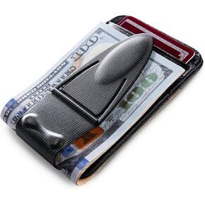 Geneva Black Mesh MoneyClamp® with Wallet, The Only Money Clip that Never Loses Its Grip, Forever Warranty