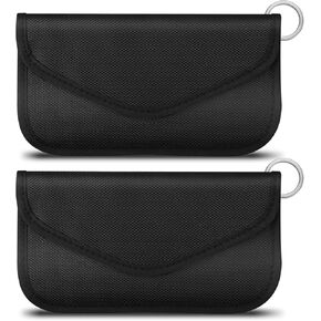 Faraday Bag 2 Pack of RFID Signal Forcing Bage Bage Wallet and Credit Card Case لحماية خصوصية الهاتف الخلوي ومفتاح السيارة FOB