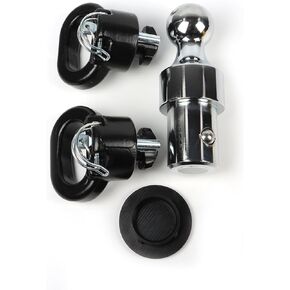 60638 Puck System 2-5/16" Gooseneck Ball & Safety Chain Anchor Kit Ball Gooseneck Kit Fits for 2013-2023 Ram 2500 3500, Replace OE 60638