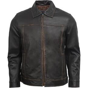 Mens Leather Jacket - Real Lambskin Motorcycle Leather Jackets For Men