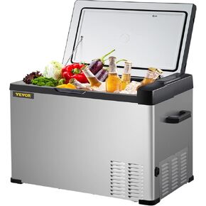 Vevor 12 Volt Sbrigerator 16 QT ، GRE ، ثلاجة سيارة صغيرة محمولة مع -4 ℉ -68 ℉ نطاق التبريد والتحكم في التطبيق 12/24V DC و 110-240V AC COLLERT COMPRESSOR COWNER FOR TRACK RV BOAT Outdoor & Home Use