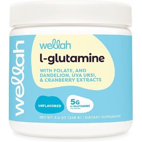 L-Glutamine Powder Unflavored (50 Servings) - 5g L-Glutamine Per Serving, Sweetened with Stevia