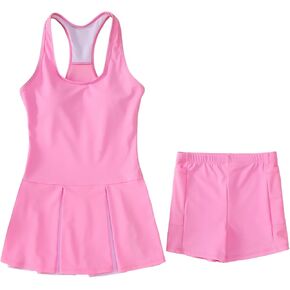 Izyjoy Kids Girls Tennis Golf Golf Dress Outfit Dresses Racerback Dresses with shorts Gopicets Sport Athletic 2 Sets in Kuwait