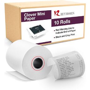 10 Rolls - 2 1/4'’ x 85’ Thermal Paper Receipt Rolls - BPA Free - 55 GSM - Cash Register Receipt Printer Paper - Fits Clover Mini, Verifone Vx 570, Hypercom Optimum Series, Casio, A920 and More
