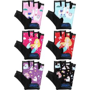 Kids Bike Gloves Fingerless Workout Girls Golf Gloves for Gymnastics Cycling Exercise Equipment