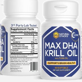 ملحق زيت Krill في أنتاركتيك - DHA EPA Omega 3 مع مضادات الأكسدة Astaxanthin - Omega 3 زيت السمك لدعم الدماغ والقلب والمفاصل - 60 زيت Krill Softgels