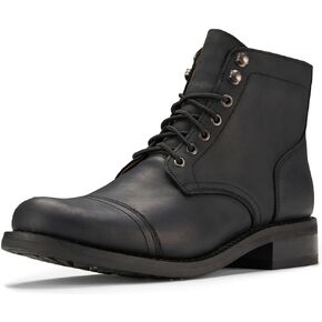 SUREWAY 6" Men's Lace-up Ankle Boots - Cap Toe, Captain Genuine Leather Lace up Chukka Boots for Men,Classic Comfort Oxford Style Footwear