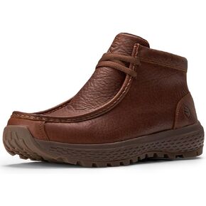 SUREWAY Men's Chukka Boots,Fashion and Comfort Driving Shoes,Lightweight Durability Leather Moc Toe Work Boots