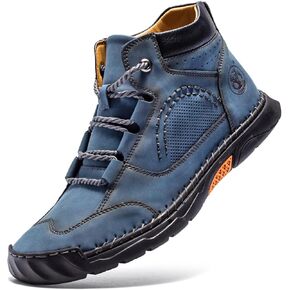 أحذية جلدية من Flyland للرجال غير الرسمي أحذية الكاحل Chukka Boots أحذية رياضية للأزياء يدويًا متسكعون خفيف الوزن