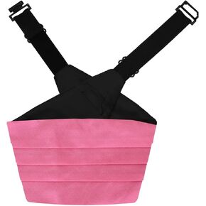 Dan Smith Cumberbund For Mens Pink Cumberbund Microfibers Houndstooth Elastic-Band Casual Tuxedo C.C.AE.I.007 Hot Pink
