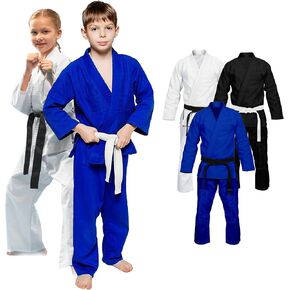 Kids Brazilian JIU Jitsu GI for Boys and Girls IBJJF Legal BJJ Lightweight Soft Preshrunk Grappling Children