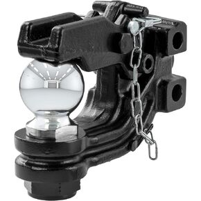 CURT 45922 Channel Mount Pintle Attachment with 2-5/16-Inch Ball, 20,000 lbs, Shank Required , Black