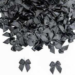 240pcs القوس الشريط المصغر ، BetterJonny 1in أصفر الشريط تويست أقواس التعادل للأقواس الممتازة للأقواس الحرف المقدمة لخياطة الحرف الزفاف والهدية والهدية