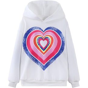 Welaken Teen Girls Graphic Hoodie Sweatshirt Long Sleeve Pullover Sweatshirts ، 6-14