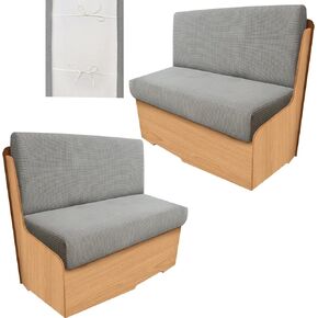 Leepiya 2 Set RV Cushion Covehions مرنة RV Coverings مع 2 مسند الظهر الأغطية 2 مقاعد البدل