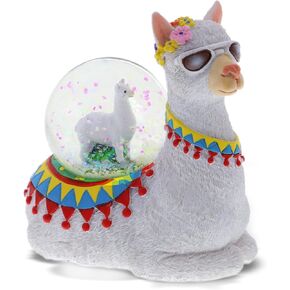 Cota Global Llama Snow Globe Decor - بريق متألق وردي أنيق داخل شخصية كرة الثلج ، التماثيل الحيوانية للأطفال والبالغين ، زخرفة كرات الثلج القابلة للتحصيل لعيد الميلاد ، عيد الميلاد - 45 ملم