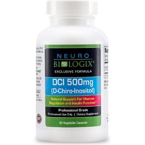 Neuro Biologix عالية الدقة D chiro inositol للرجال والنساء 500 ملغ - ملحق شيرو inositol شامل لدعم توازن الهرمونات والمزاج والطاقة - 60 كبسولات الخضار