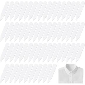 90PCS Collar Stays for Men's Dress Shirts, Plastic Shirt Stiffeners Invisible Polo Inserts, Dress Shirt Inserts for Men, 2.17" Bendable Shirt Collar Stays for Men