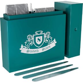 50 Premium Metal Collar Stays in Divided Box for Men - 2 Most Popular Sizes (24 - 2.2" & 26 - 2.5")