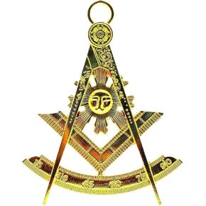 Past Master MASON Masonic Collar Jewel SQUARE & COMPASS Gold PLATED