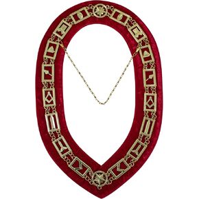 Premium Masonic Blue Lodge Working Tools Chain Collar, Freemasons Regalia