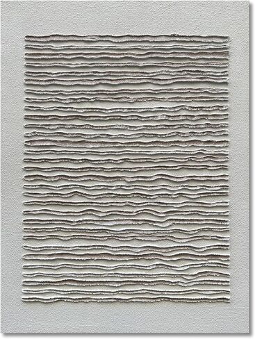 NANKAI Art Hand-Painted White and Green Thick Texture Abstract Art Oil Painting Contemporary Minimalist Style Art Living Room Office Corridor Wall Decoration Oil Painting 24x48 inches in Kuwait