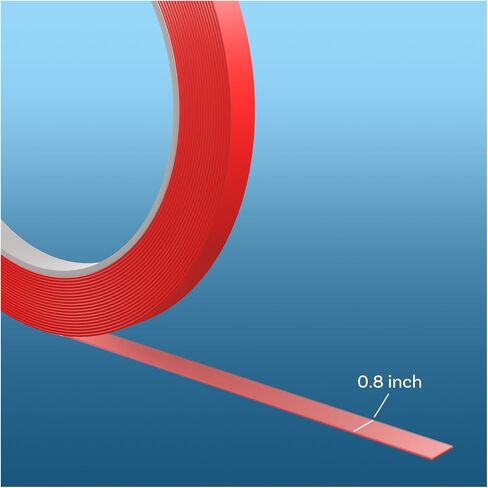 MMOBIEL Double-Sided Mounting Tape Acrylic – 16.4ft x 0.4in Indoor/Outdoor Adhesive - Heavy Duty Removable Clear Nano Tape - Picture Hanging Wall Tape, Carpet Fix Rug Tape, Waterproof - incl. Tweezer in Kuwait