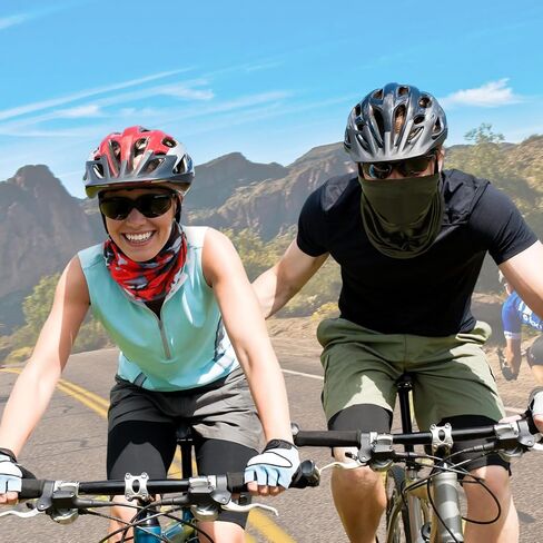 6 Pack Neck Gaiter for Men Women Breathable Outdoor Face Mask Cover Headwear for Hiking Running Cycling and Fishing in Kuwait