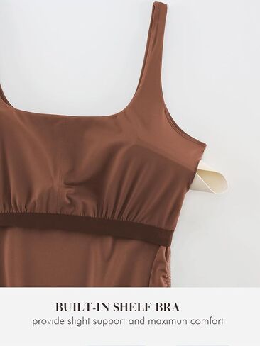 Liu & Qu Women's Maternity Tank Tops with Built in Bra Square Neck Sleeveless Pregnancy Athletic Yoga Shirts Workout Camisole in Kuwait