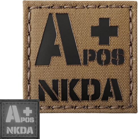 APOS NKDA A+ Blood Type 2x2 Tactical Morale Fastener Patch (Multicam) in Kuwait