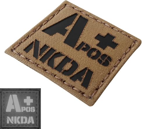 APOS NKDA A+ Blood Type 2x2 Tactical Morale Fastener Patch (Multicam) in Kuwait