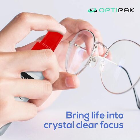 Sparkle Anti-Reflective Safe Lens Cleaner & Repair Kit – (2) 2oz Glasses Cleaner Spray, (2) Microfiber Cloth & Keychain Screwdriver for Eyeglasses, Sunglasses, Lenses & Screens (5 Piece Set) in Saudi Arabia