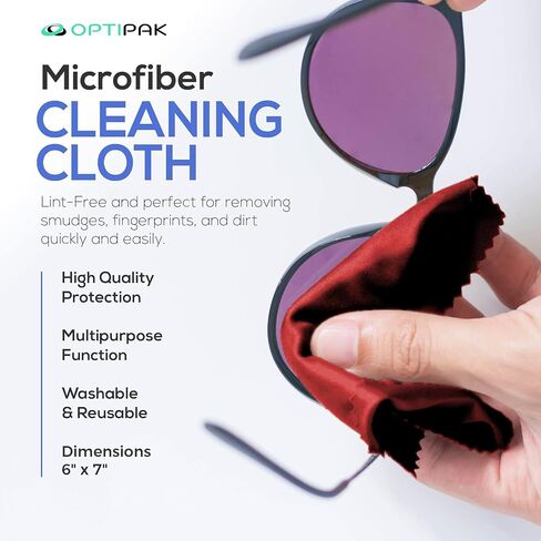 Sparkle Anti-Reflective Safe Lens Cleaner & Repair Kit – (2) 2oz Glasses Cleaner Spray, (2) Microfiber Cloth & Keychain Screwdriver for Eyeglasses, Sunglasses, Lenses & Screens (5 Piece Set) in Saudi Arabia