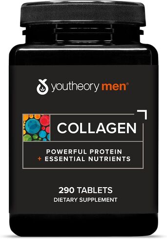 Youtheory Men's Collagen - 5,000 mg Collagen - Daily Supplement for Men - for Hair & Skin Support* - Gluten, Soy & Dairy Free - 290 Tablets in Saudi Arabia